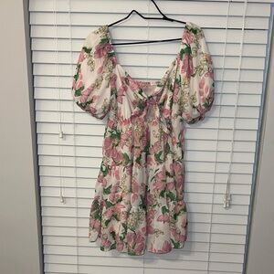 Floral Puff Sleeve Dress